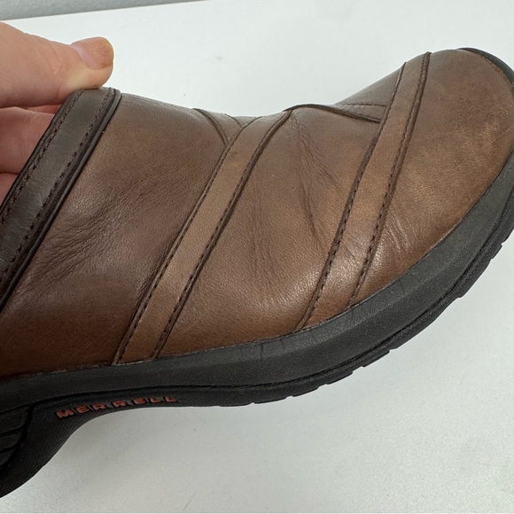 Merrell Encore Nova Brown Leather‎ Mules Women's 7.5  Slip-On Comfort Shoes - Picture 10 of 16
